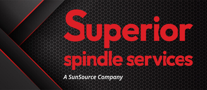 Superior Spindle Services logo with hex background